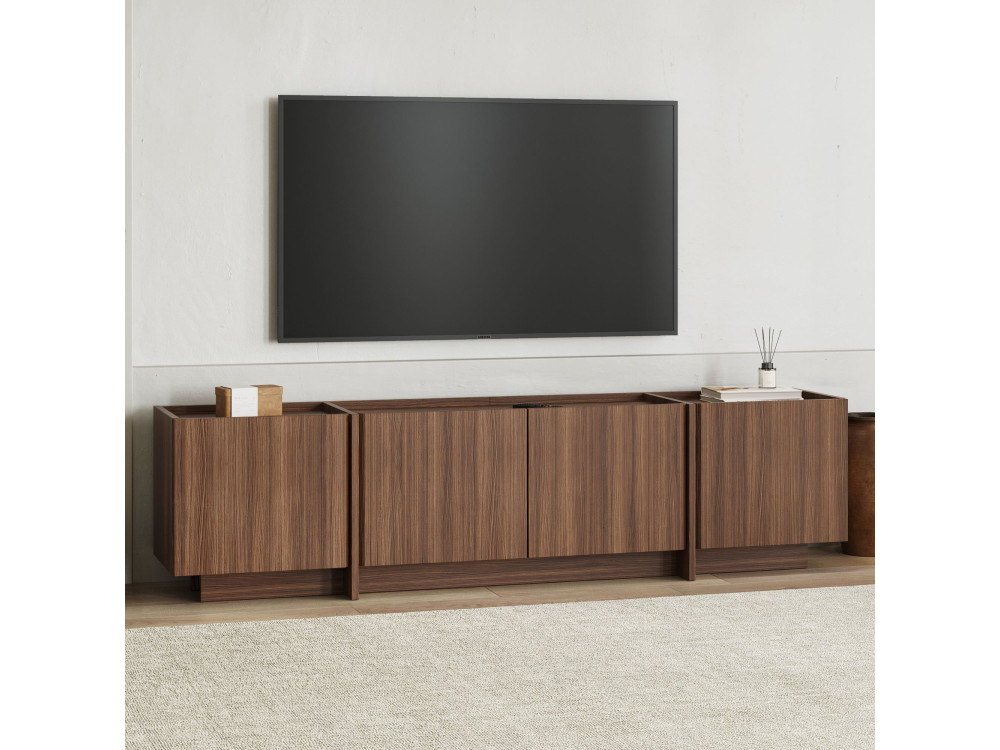 Suporte para televisor em madeira "Lowen" - 180 x 35 x 46 cm - Nogueira Milano