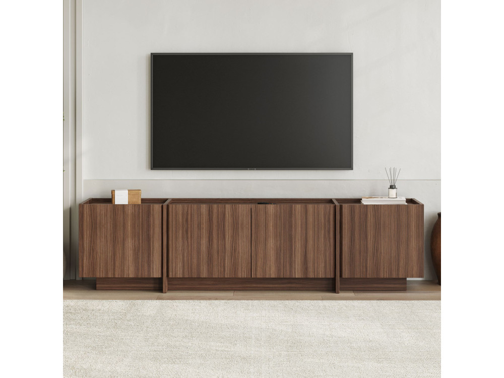 Suporte para televisor em madeira "Lowen" - 180 x 35 x 46 cm - Nogueira Milano