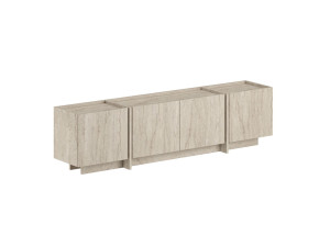 Suporte de TV em madeira "Lowen" - 180 x 35 x 46 cm - Travertino