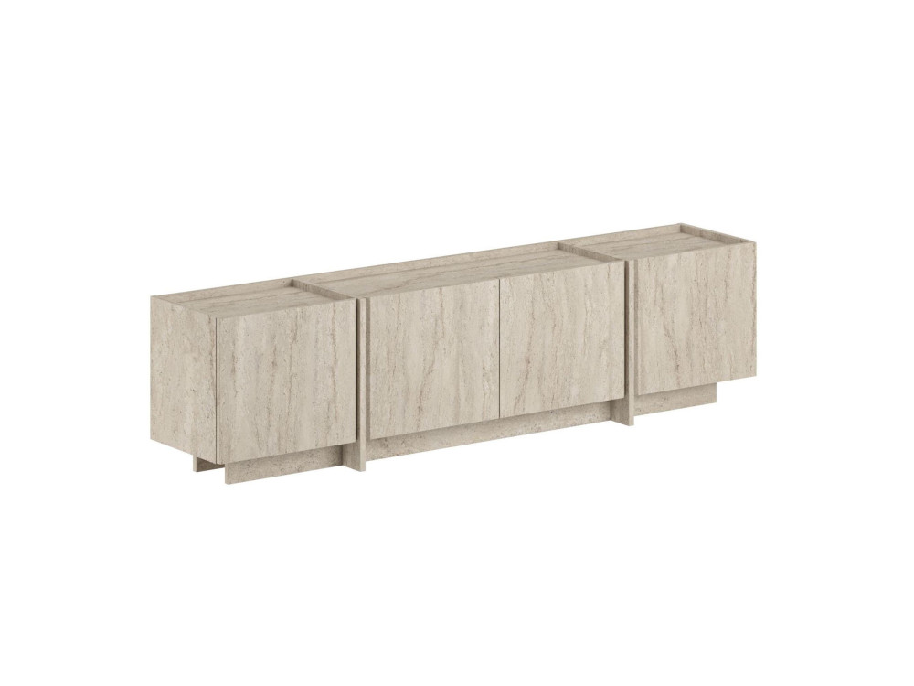 Suporte de TV em madeira "Lowen" - 180 x 35 x 46 cm - Travertino