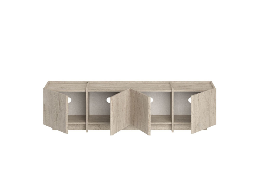 Suporte de TV em madeira "Lowen" - 180 x 35 x 46 cm - Travertino