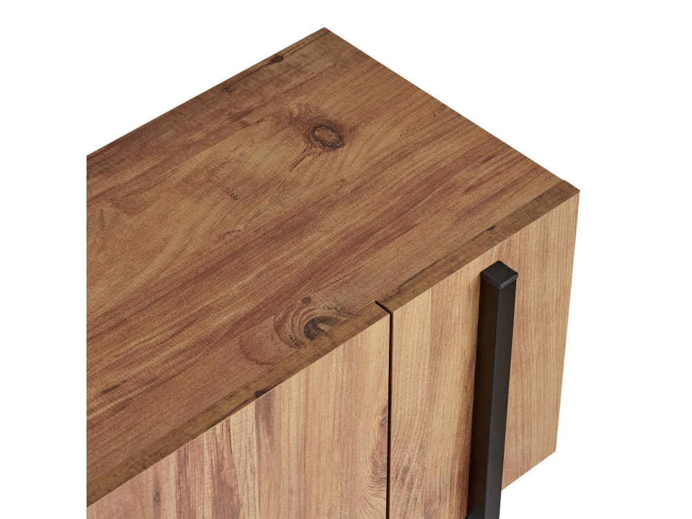 Suporte de TV em madeira Nexus" - 180 x 30 x 45 cm - Pinho Atlântico / Preto