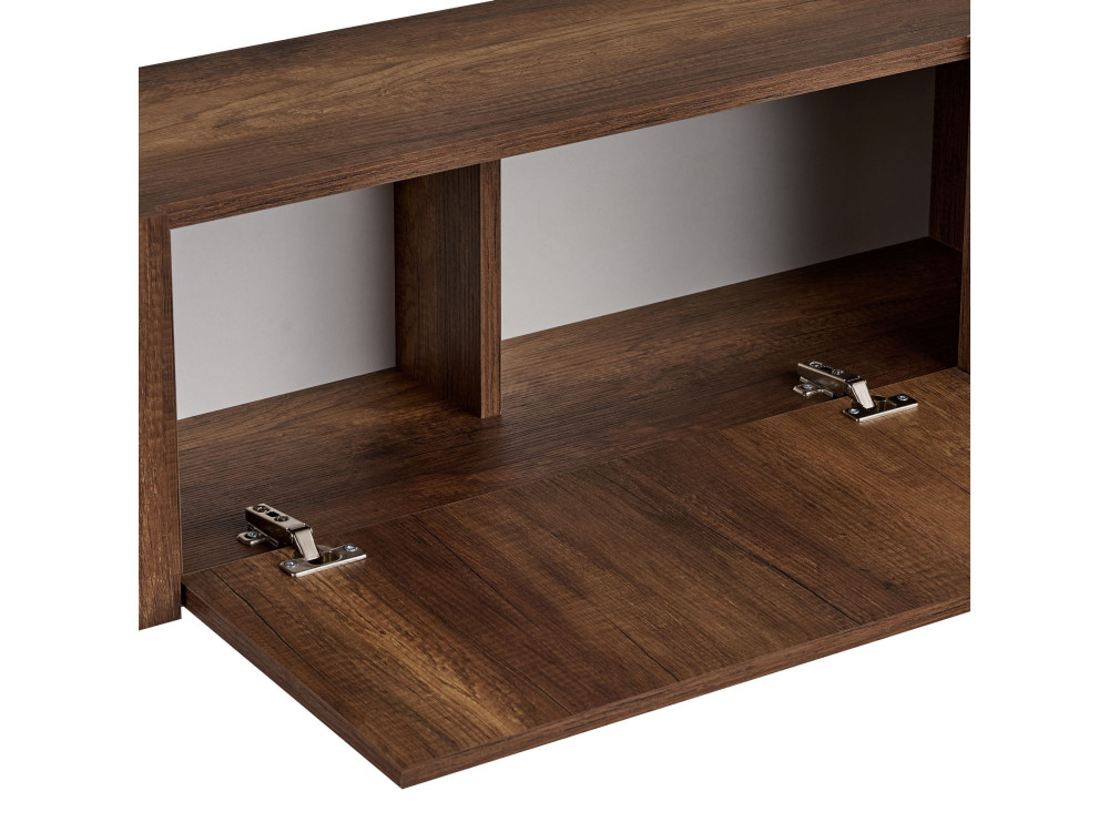 Suporte para televisor em madeira Nexus" - 180 x 30 x 45 cm - Nogueira barroca dourada