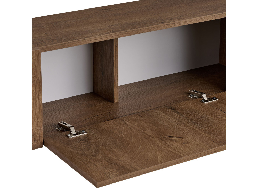 Suporte para televisor em madeira Nexus" - 180 x 30 x 45 cm - Carvalho Kafkas / Preto