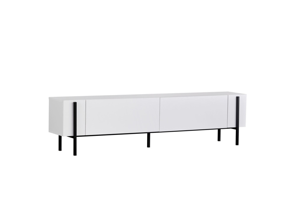 Suporte para televisor em madeira Nexus" - 180 x 30 x 45 cm - Preto / Madeira preta