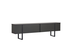 Suporte de TV em madeira "Onera" - 180 x 30 x 50 cm - Antracite / Preto
