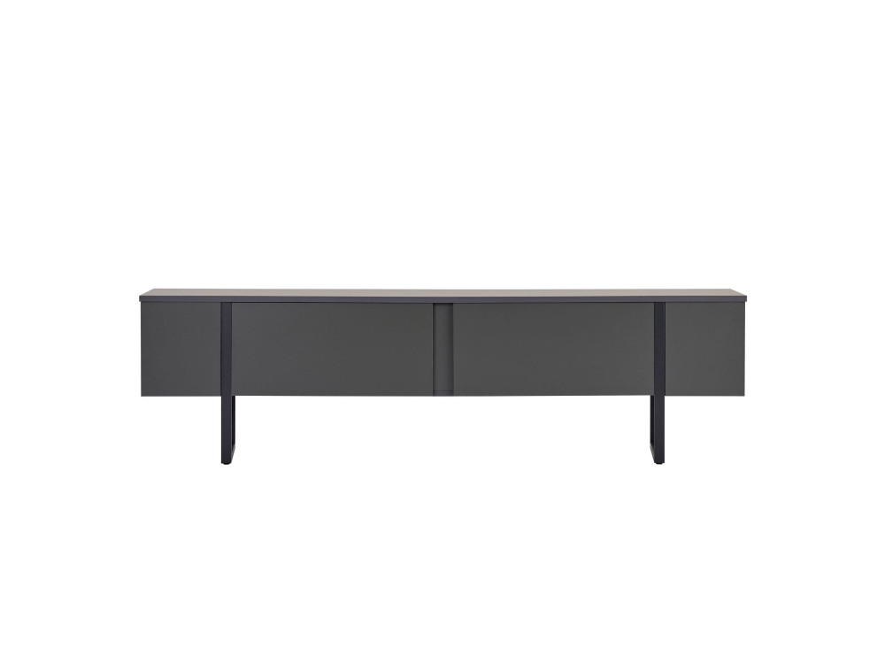 Suporte de TV em madeira "Onera" - 180 x 30 x 50 cm - Antracite / Preto