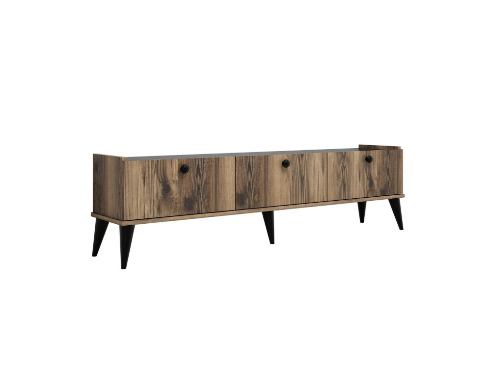 Mesa de TV em madeira "Lidya" - 180 x 35 x 49 cm - Castanho