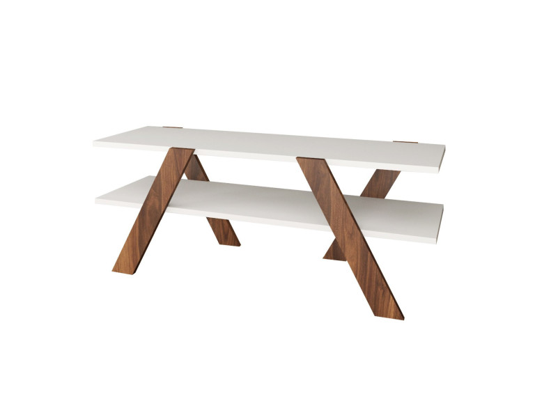Base de TV "Basic" em madeira - 120 x 33 x 45 cm - Branco