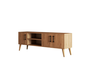 Suporte de TV em madeira "Exxen" - 150 x 34 x 52 cm - Castanho