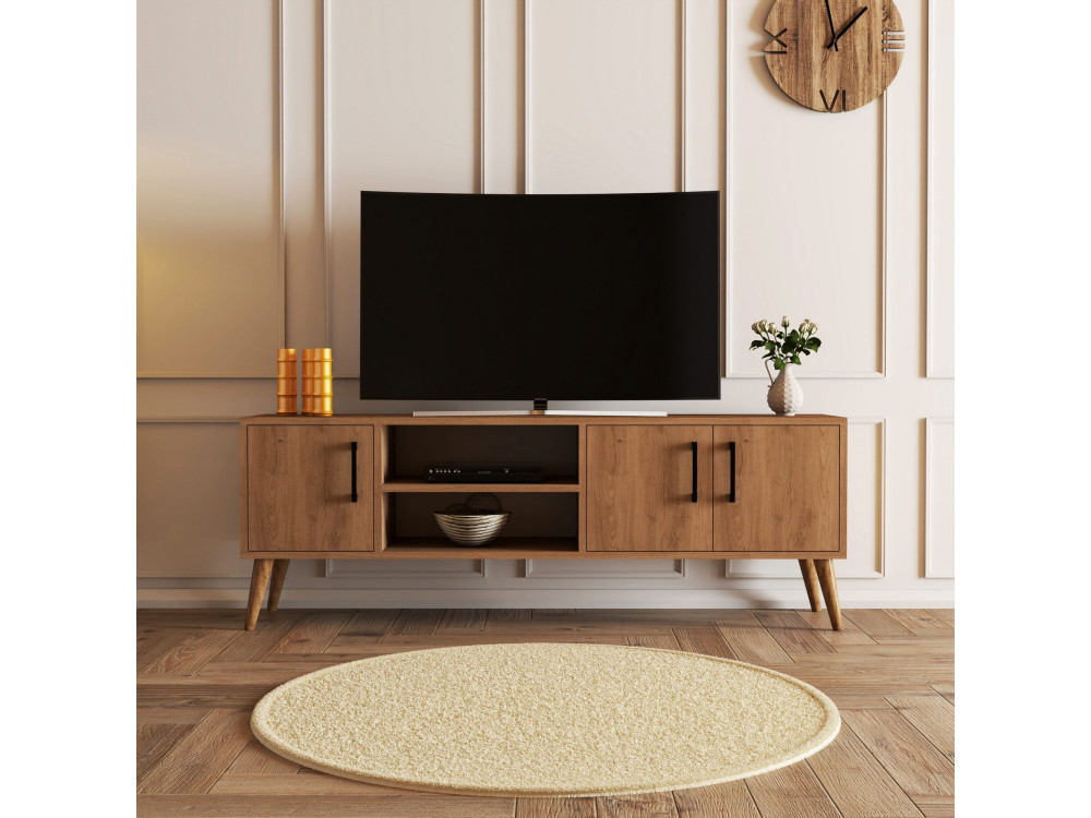 Suporte de TV em madeira "Exxen" - 150 x 34 x 52 cm - Castanho