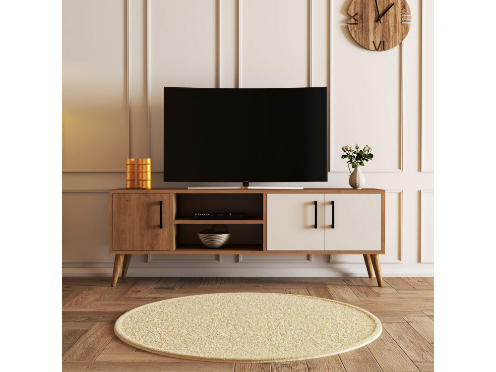 Suporte para televisor em madeira "Exxen" - 150 x 34 x 52 cm - Branco