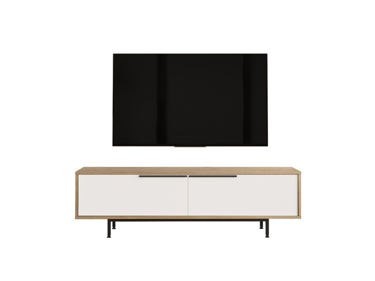 Suporte de TV em madeira "ON1-SW" - 160 x 35 x 45 cm - Branco