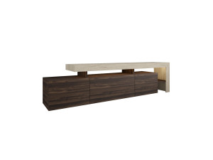 Suporte para televisor em madeira "Beliz" - 192 x 37 x 53 cm - Castanho