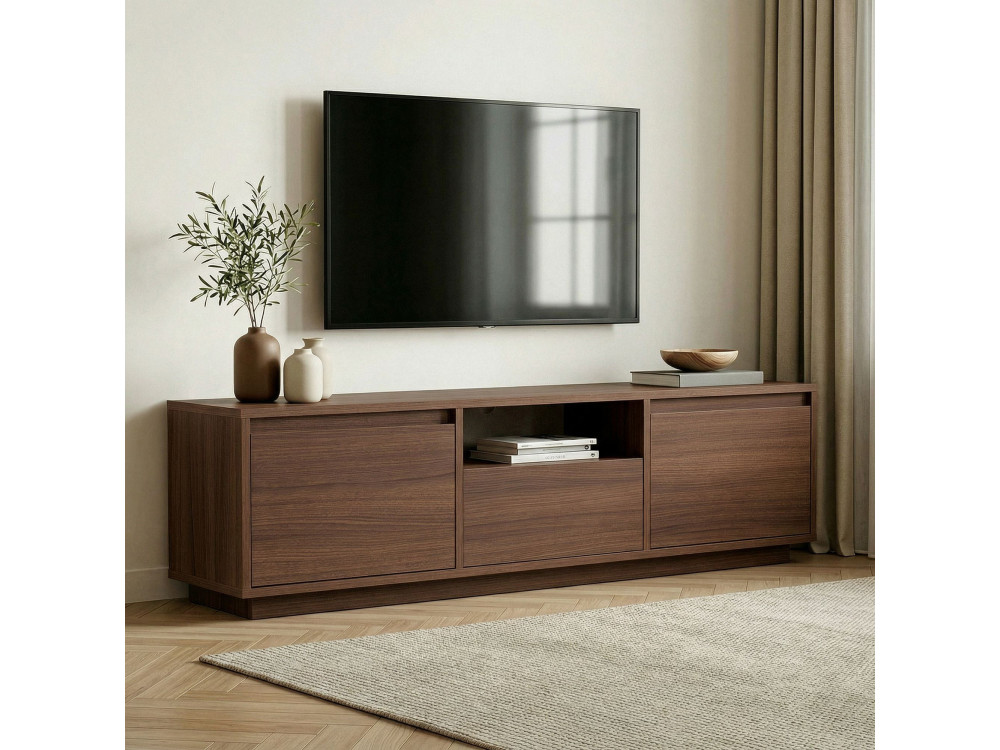 Suporte de TV em madeira "Sentinel" - 160 x 30 x 42 cm - Castanho