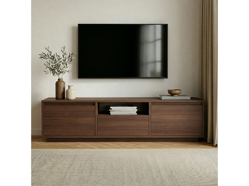 Suporte de TV em madeira "Sentinel" - 160 x 30 x 42 cm - Castanho