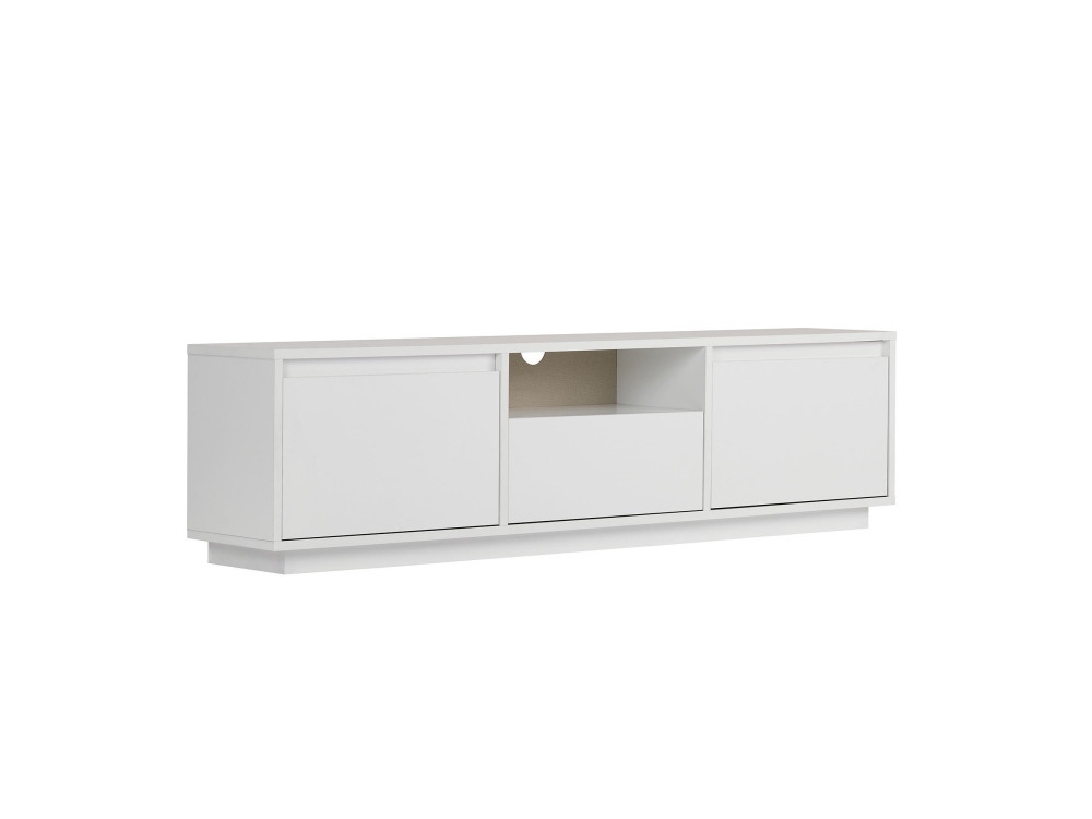 Suporte de TV em madeira "Sentinel" - 160 x 30 x 42 cm - Branco