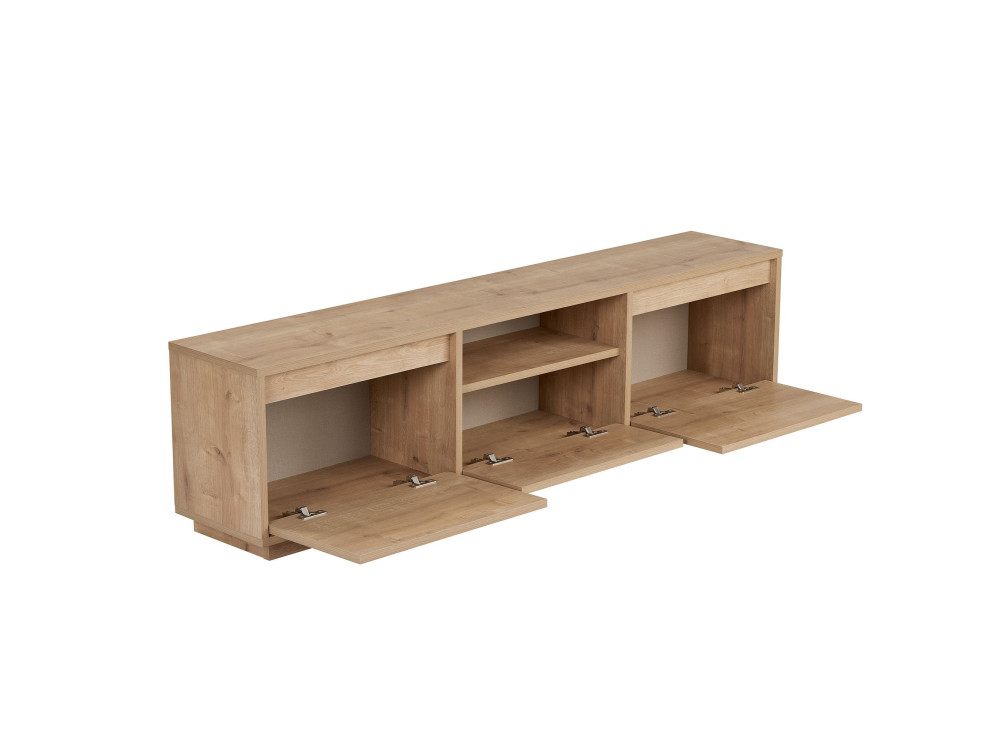 Suporte de TV em madeira "Sentinel" - 160 x 30 x 42 cm - Bege