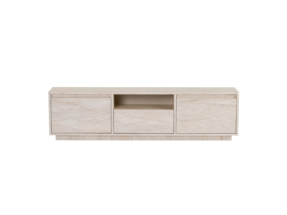 Suporte de TV em madeira "Sentinel" - 160 x 30 x 42 cm - Travertino