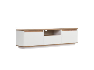 Suporte de TV em madeira "Sentinel" - 160 x 30 x 42 cm - Branco
