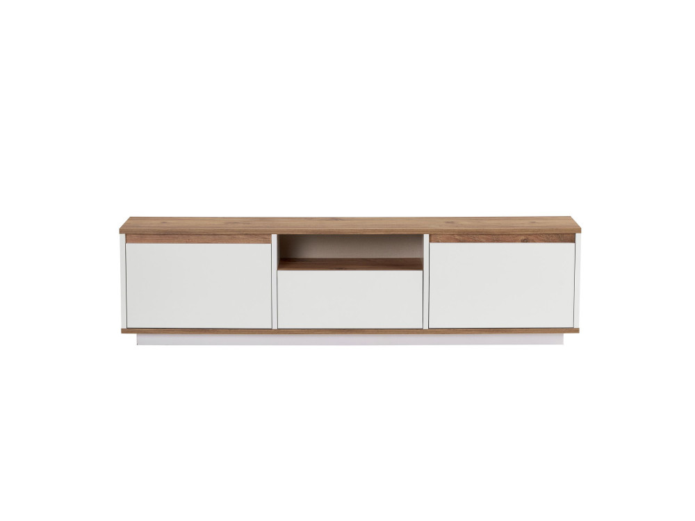 Suporte de TV em madeira "Sentinel" - 160 x 30 x 42 cm - Branco