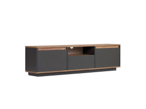 Suporte de TV em madeira "Sentinel" - 160 x 30 x 42 cm - Cinzento antracite