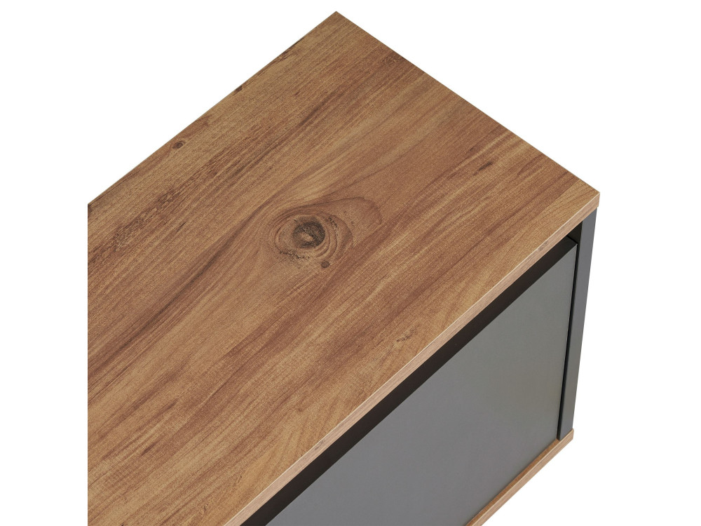 Suporte de TV em madeira "Sentinel" - 160 x 30 x 42 cm - Cinzento antracite