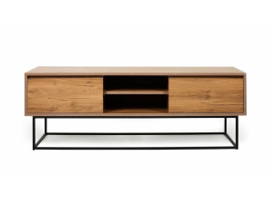 Suporte de TV em madeira "Laxus" - 140 x 40 x 50 cm - Castanho