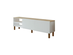 Suporte de TV em madeira "River" - 150 x 31 x 48 cm - Branco