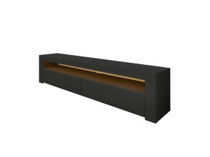 Suporte para televisor em madeira "Bati" - 150 x 36 x 46 cm - Cinzento antracite