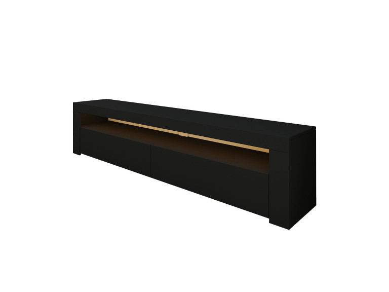 Suporte para televisor em madeira "Bati" - 150 x 36 x 46 cm - Preto