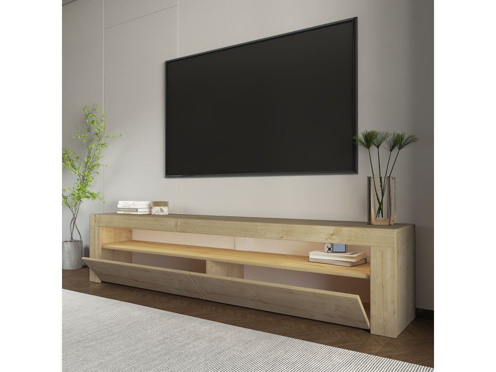 Suporte de TV em madeira "Bati" - 150 x 36 x 46 cm - Bege