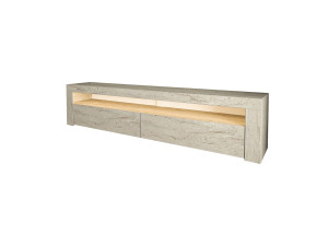 Suporte para televisor em madeira "Bati" - 150 x 36 x 46 cm - Travertino