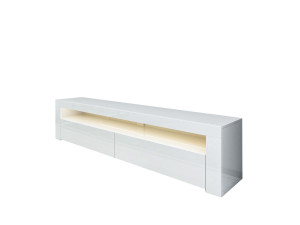 Suporte para televisor em madeira "Bati" - 150 x 36 x 46 cm - Branco