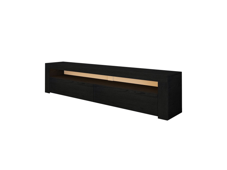 Suporte para televisor em madeira "Bati" - 150 x 36 x 46 cm - Preto