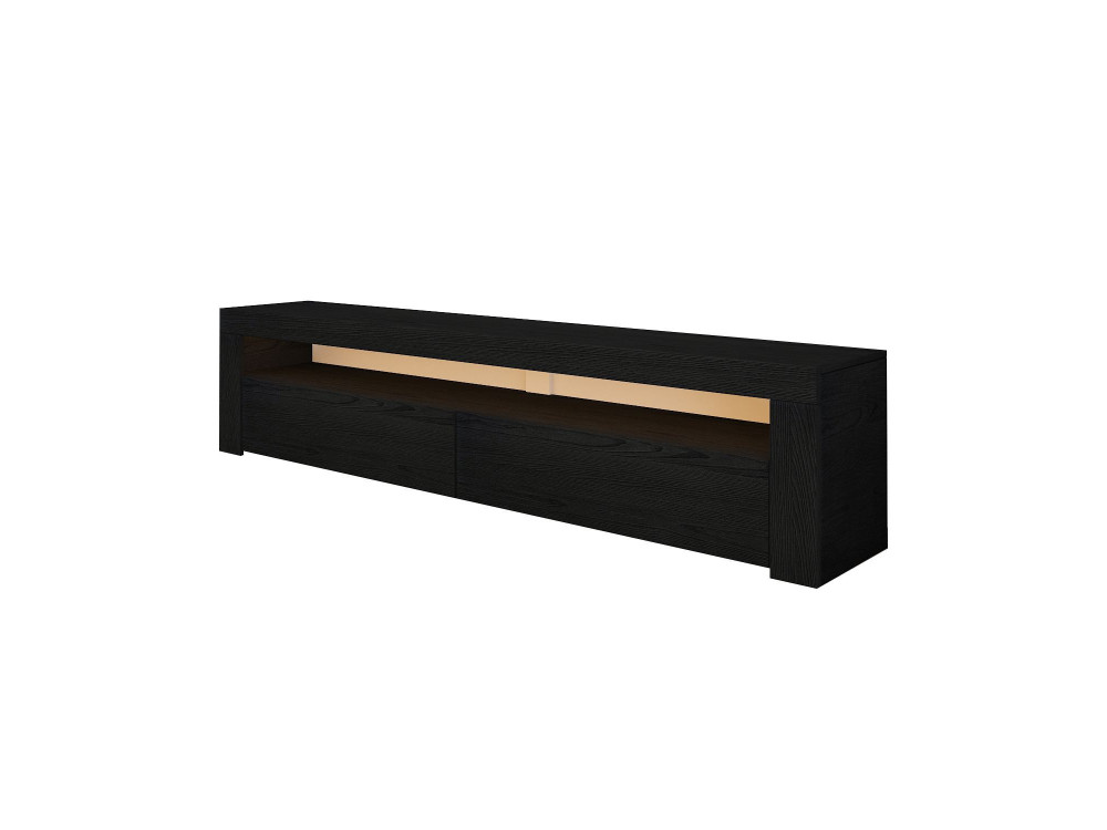 Suporte para televisor em madeira "Bati" - 150 x 36 x 46 cm - Preto