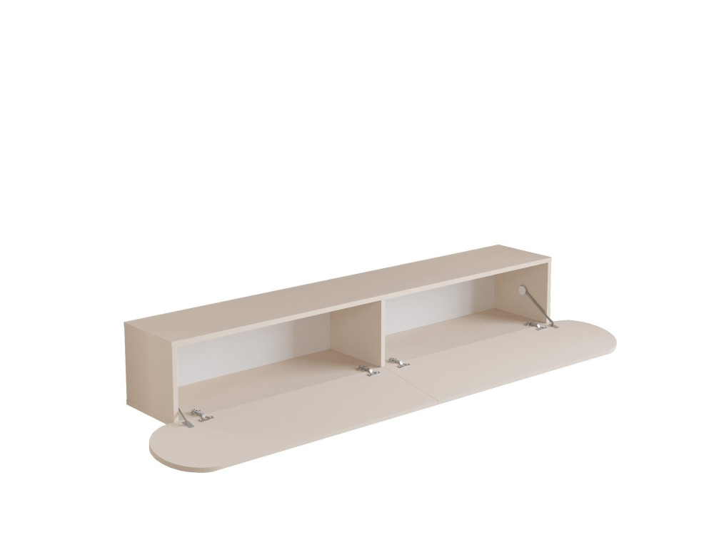 Suporte para televisor em madeira "LUM1" - 180 x 31 x 29 cm - Creme