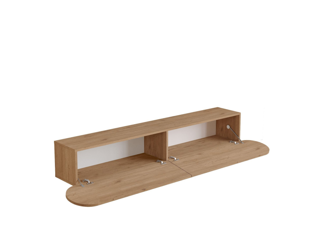 Suporte de TV em madeira "LUM1" - 180 x 31 x 29 cm - Bege