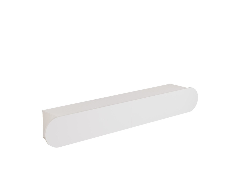 Suporte de TV em madeira "LUM1" - 180 x 31 x 29 cm - Branco
