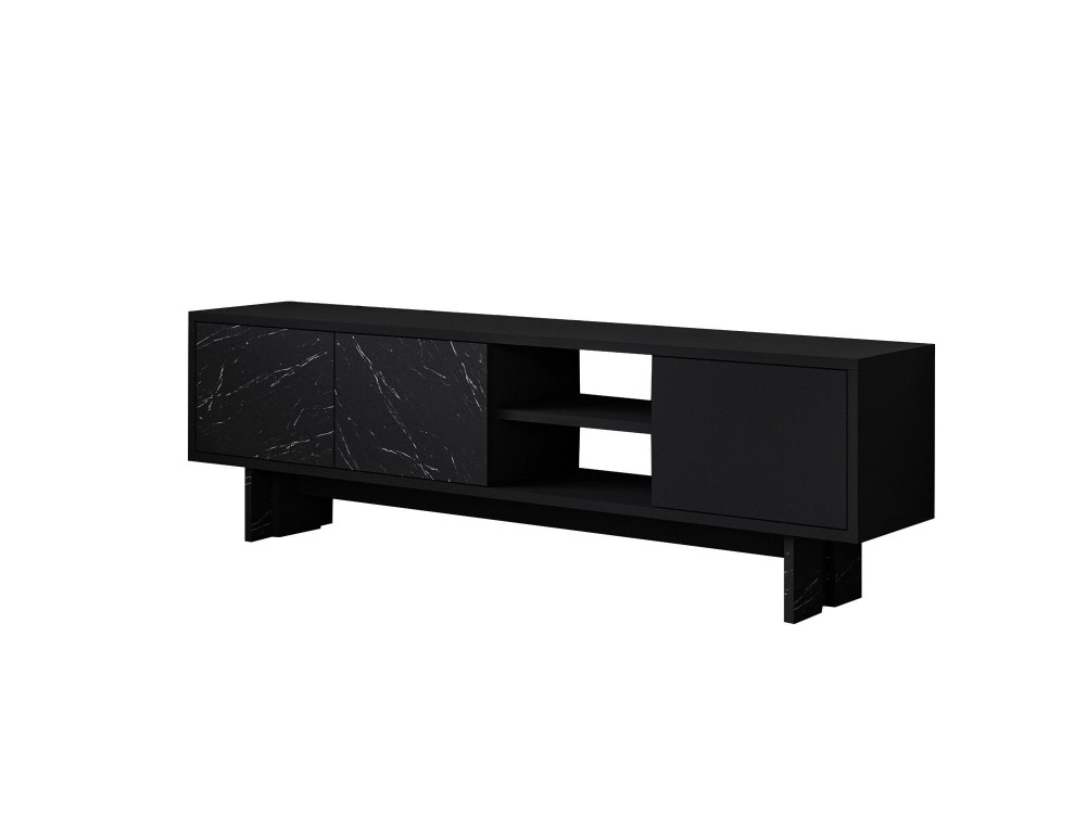 Suporte para televisor em madeira "Ravello" - 150 x 30 x 45 cm - Preto