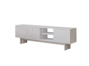 Suporte para televisor em madeira "Ravello" - 150 x 30 x 45 cm - Branco