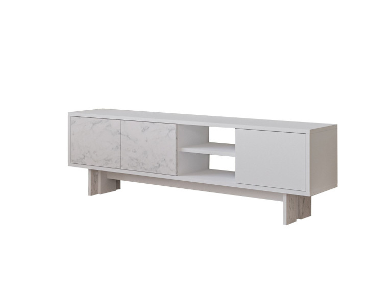 Suporte para televisor em madeira "Ravello" - 150 x 30 x 45 cm - Branco