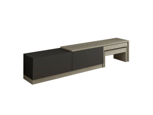 Suporte de TV em madeira "Nest" - 180 x 30 x 36 cm - Cinzento antracite