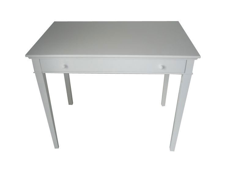 Console - Mesa pedestal - Cor branca - 1 gaveta