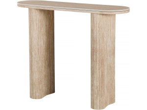 Mesa consola em travertino cerâmico "Alba" - 100 x 30 x 80 cm - Castanho