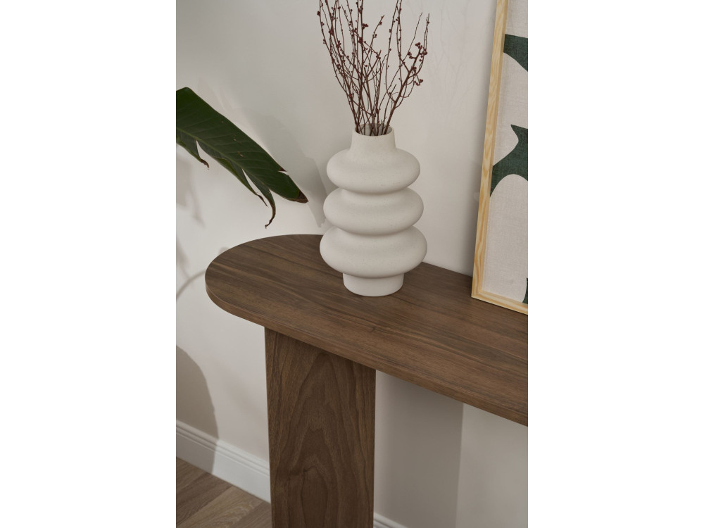 Mesa de consola de madeira "Sira" - 150 x 35 x 75 cm - Nogueira