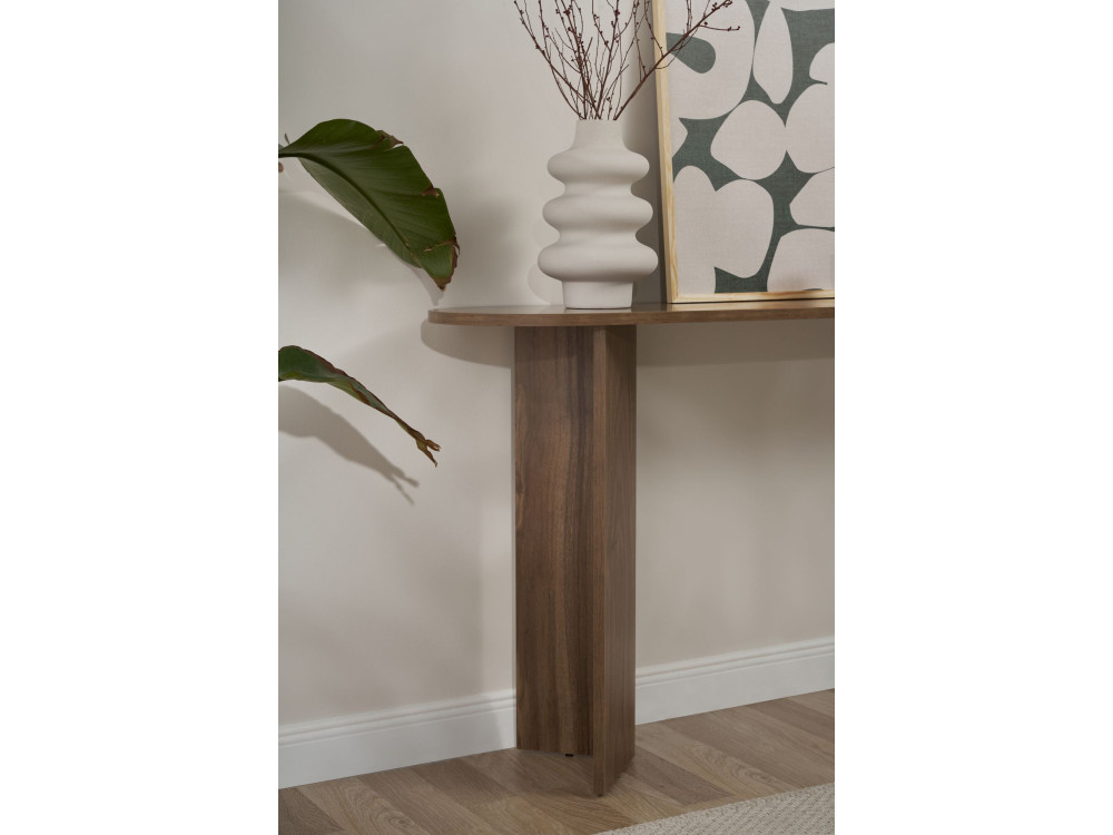 Mesa de consola de madeira "Sira" - 150 x 35 x 75 cm - Nogueira
