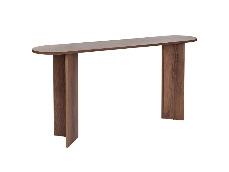 Mesa de consola de madeira "Sira" - 150 x 35 x 75 cm - Nogueira