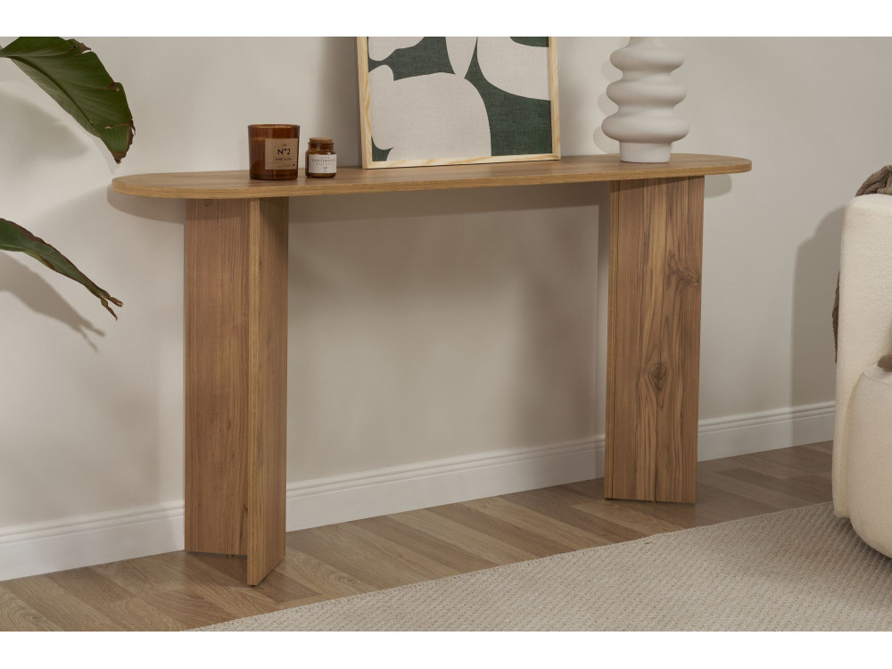 Mesa de consola de madeira "Sira" - 150 x 35 x 75 cm - Carvalho