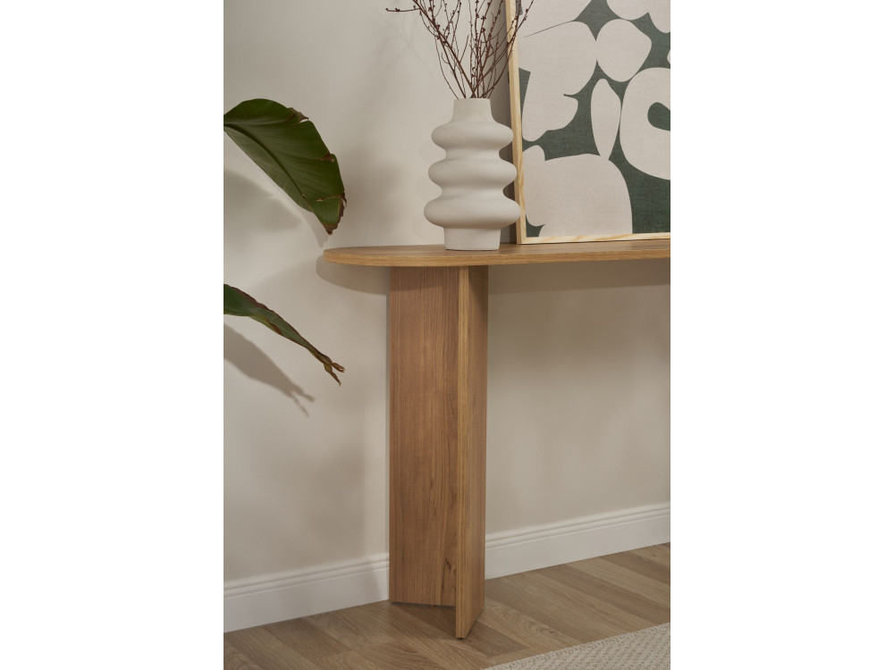 Mesa de consola de madeira "Sira" - 150 x 35 x 75 cm - Carvalho